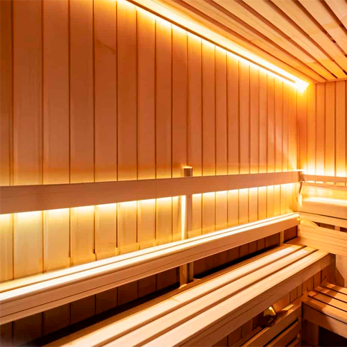 LED лента для бани и сауны COB, 3000K, IP66, 24V, 14W/m, 1380Lm/m