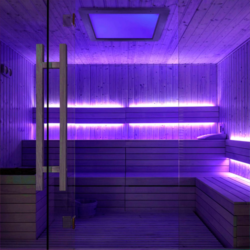 LED strip for sauna COB, RGB, IP66, 24V, 14W/m, 742Lm/m