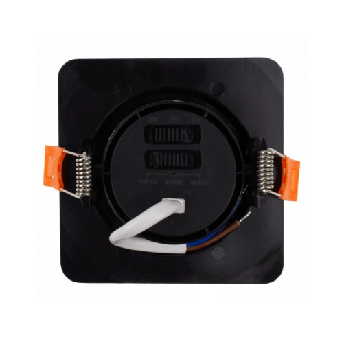 LED встраиваемый светильник 3W , 5W , 7W, 3000K, 4000K, 6500K, 430 lm, 60°, черный, квадратная форма