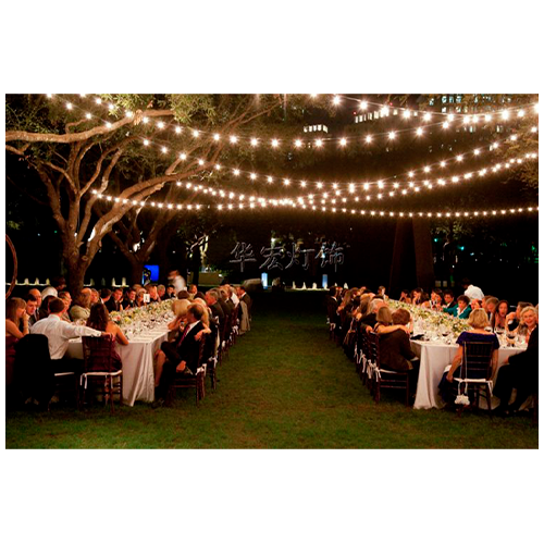 LED āra dārza 10m virtene dārzam un terasēm E27 spuldzēm, 20 patroni spuldzēm