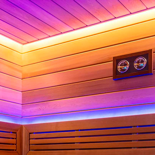 LED strip for sauna COB, RGB, IP66, 24V, 14W/m, 742Lm/m